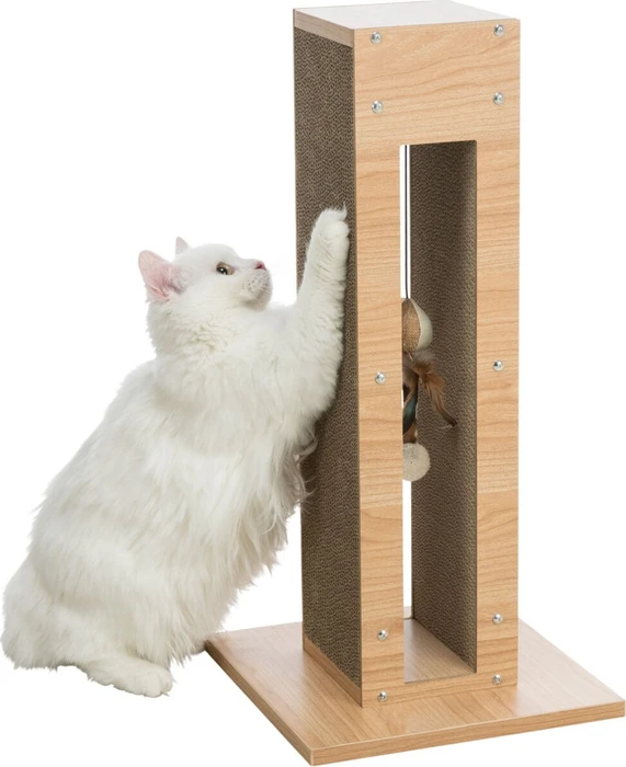 Trixie Kratzsäule mit Spielzeug, beige/braun