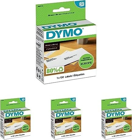 Dymo Adressetiketten LabelWriter, 89x28mm, weiß, 1er-Pack (130 Etiketten)