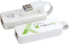 Techly Adapter LAN-Adapter, RJ-45, USB-A 3.0 [Stecker] (IDATA-USB-ETGIGA-3A)