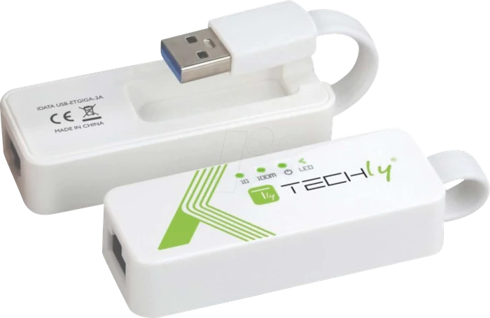 Techly Adapter LAN-Adapter, RJ-45, USB-A 3.0 [Stecker]