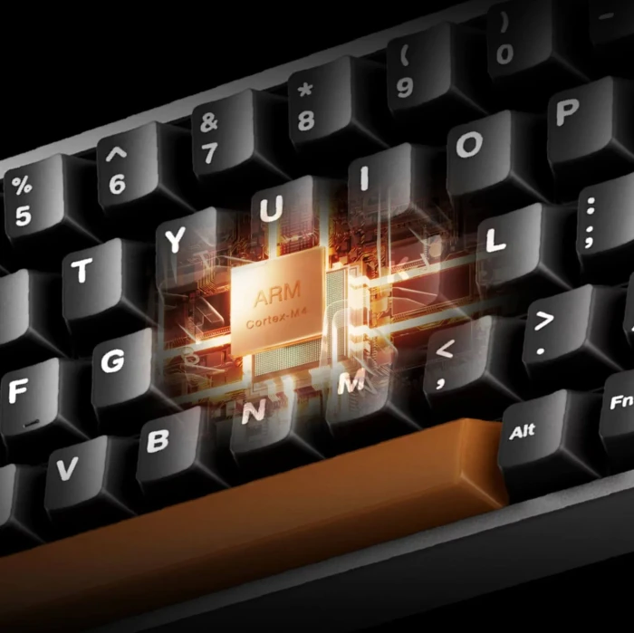 Akko MOD68 HE, Misty Black & Brown, LEDs RGB, hot-swap, AstroAim Magnetic, USB/Bluetooth, US
