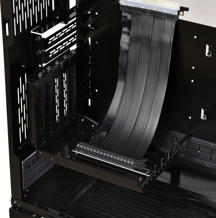 Lian Li Riser Card, inkl. PCI-Slot Blende für O11 Dynamic XL, gewinkelt, PCIe 3.0, 200mm, schwarz