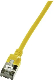 LogiLink TPE Slim Patchkabel, Cat6a, U/FTP, RJ-45/RJ-45, 0.5m, gelb