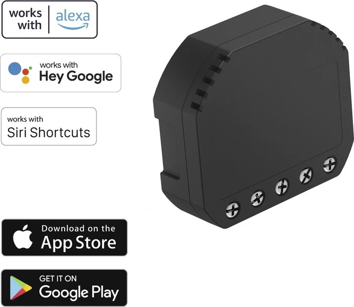 Hama WiFi-Nachrüst-Schalter für Leuchten und Steckdosen Unterputz, Schaltaktor