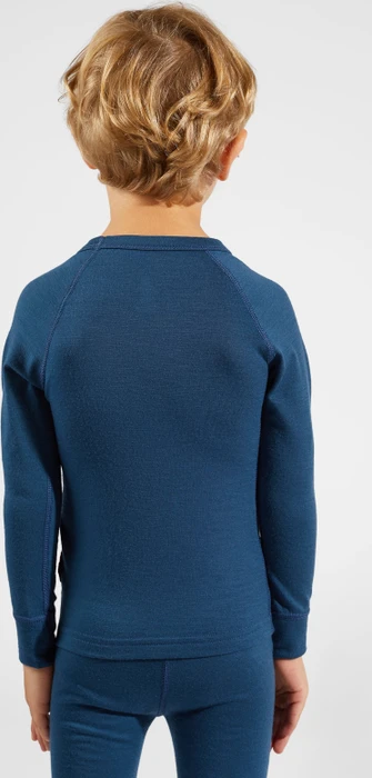 Odlo Natural Merino 200 Base Layer Set blue wing teal (Junior)