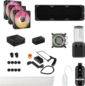 Corsair Hydro X Series iCUE LINK XH405i RGB Pro Custom Cooling Kit, schwarz