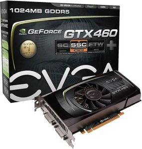 EVGA GeForce GTX 460 SSC+, 1GB GDDR5, 2x DVI, Mini HDMI