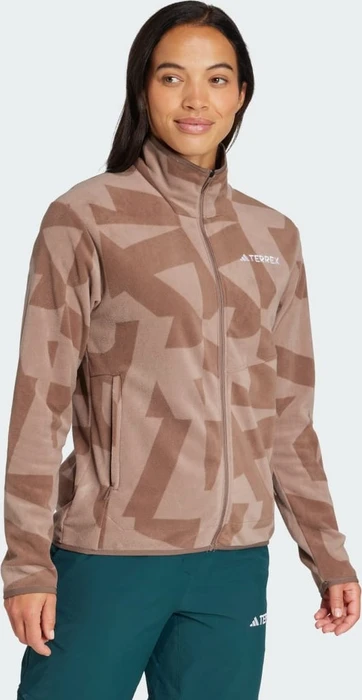 adidas Terrex Multi Printed Fleece Jacke earth strata/trace brown (Damen)