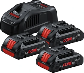 Bosch Professional ProCORE Starterset 18V, 4.0Ah, Li-Ionen, 3 Akkus [12.0Ah] [216Wh]