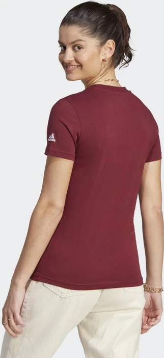 adidas Loungewear Essentials Slim Logo T-Shirt kurzarm shadow red/white (Damen)