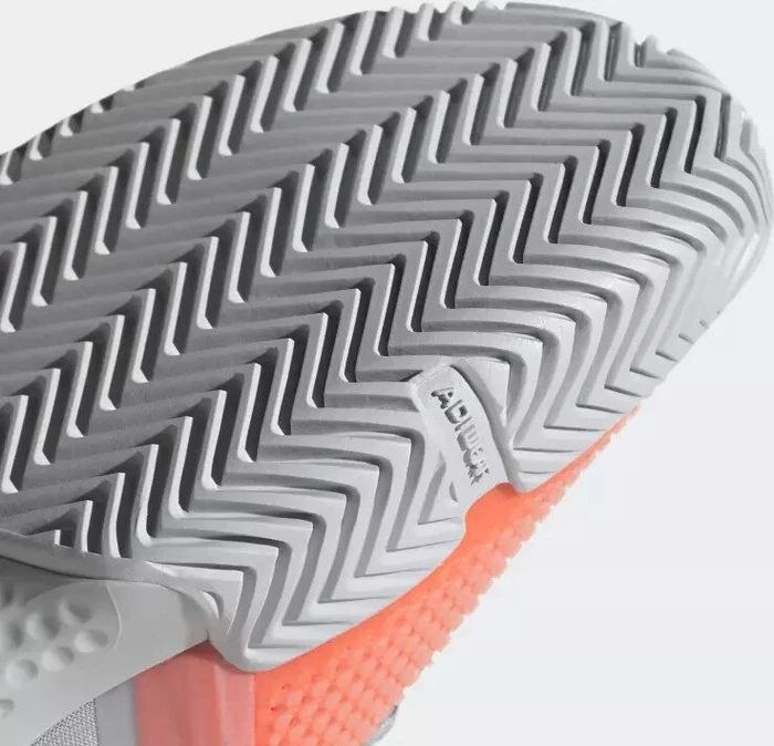 adidas Solematch Bounce Clay Court light solid grey/hi-res coral (Damen)