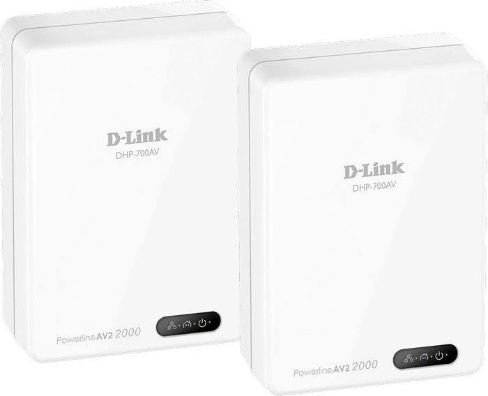 D-Link DHP-701AV 2000 HD Gigabit Starter Kit, HomePlug AV2, RJ-45, 2er-Pack
