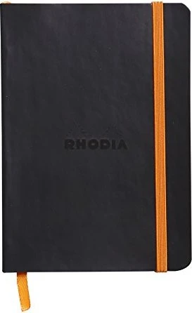 Rhodia Rhodiarama Notizbuch, A6, liniert, Softcover, schwarz, 72 Blatt