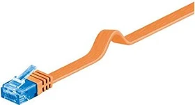 goobay Flach-Patchkabel, Cat6a, U/UTP, RJ-45/RJ-45, 20m, orange