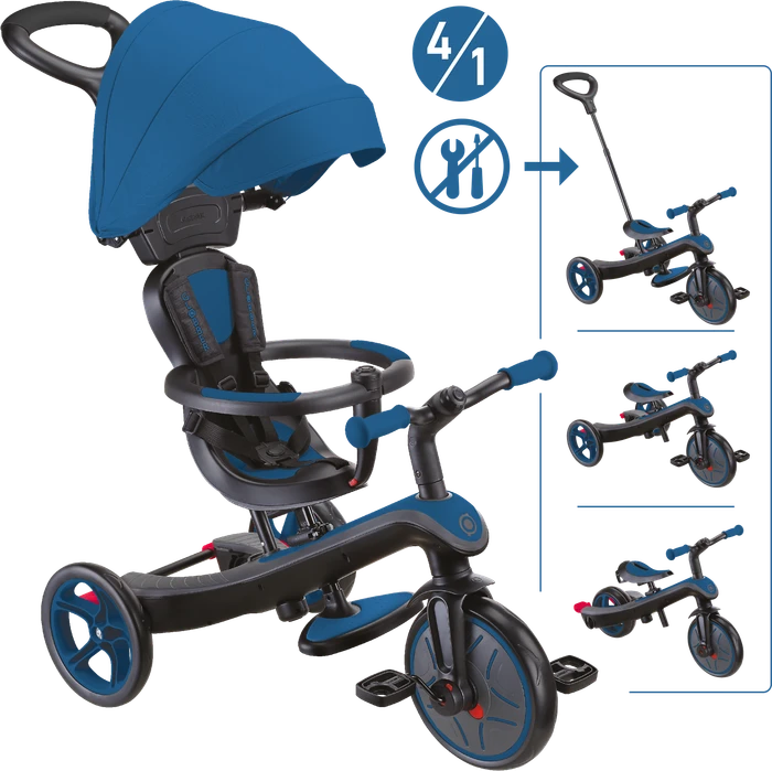 Globber Explorer Trike 4in1 neue Version royal blue