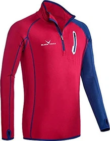 Black Crevice Micro Funktionsshirt langarm blood red/steel blue
