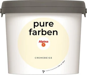 Alpina Farben Pure Farben Wandfarbe cremebeige innen beige, 2.5l