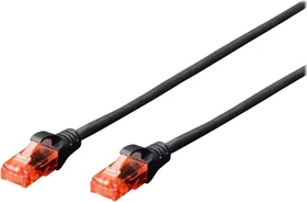 Digitus Patchkabel, Cat6, U/UTP, RJ-45/RJ-45, 1m, schwarz