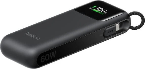 Belkin UltraCharge Powerbank 11K mit einziehbarem Kabel schwarz