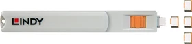 Lindy USB-C/Thunderbolt 3 Schloss mit Schlüssel, orange, 4er-Pack