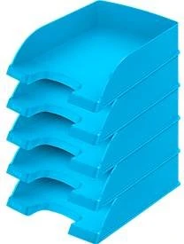 Leitz Plus Briefablage Standard, hellblau, 5er-Pack