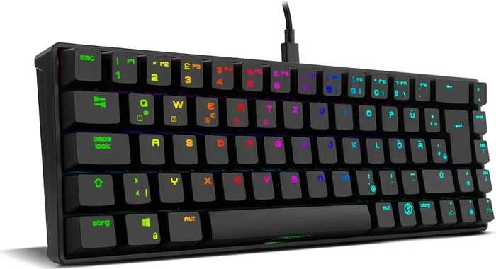 Ozone Tactical Wireless Mini Keyboard, LEDs RGB, Outemu Red, USB/Bluetooth, ES
