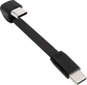 chenyang USB Kabel, Angled Flat Cable, USB 2.0, 480Mb/s, 65W, USB-C [Stecker] auf USB-C [Stecker], 180° U-Form gewinkelt, 6cm (UC-063-OM-HX)
