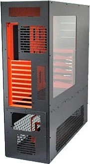 LD Cooling PC-V8 ATX/HPTX Black/Orange, Acrylfenster