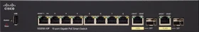 Cisco SG250 Desktop Gigabit Smart Switch, 8x RJ-45, 2x RJ-45/SFP, 62W PoE+ (SG250-10P-K9)