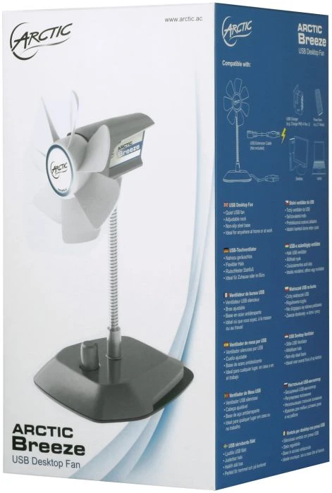 ARCTIC Breeze Color Tischventilator silber