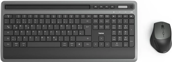 Hama KMW-600 Plus Funk Tastatur und Maus Set, schwarz/anthrazit, USB/Bluetooth, DE
