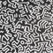 Grupo Erik Editores Keith Haring XL Mousepad, 800x350mm, schwarz/weiß Vorschaubild