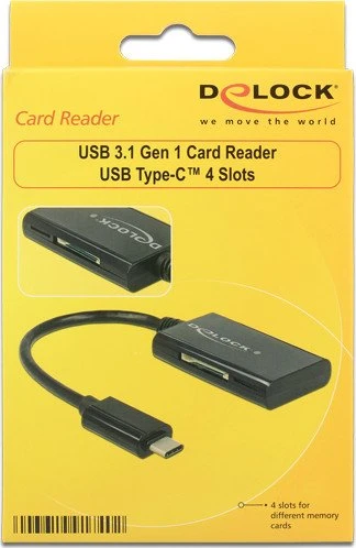 DeLOCK Multi-Slot-Cardreader, USB-C 3.0