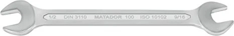 Matador 0100 Doppelmaulschlüssel zöllig, 1/2"x9/16"x188mm