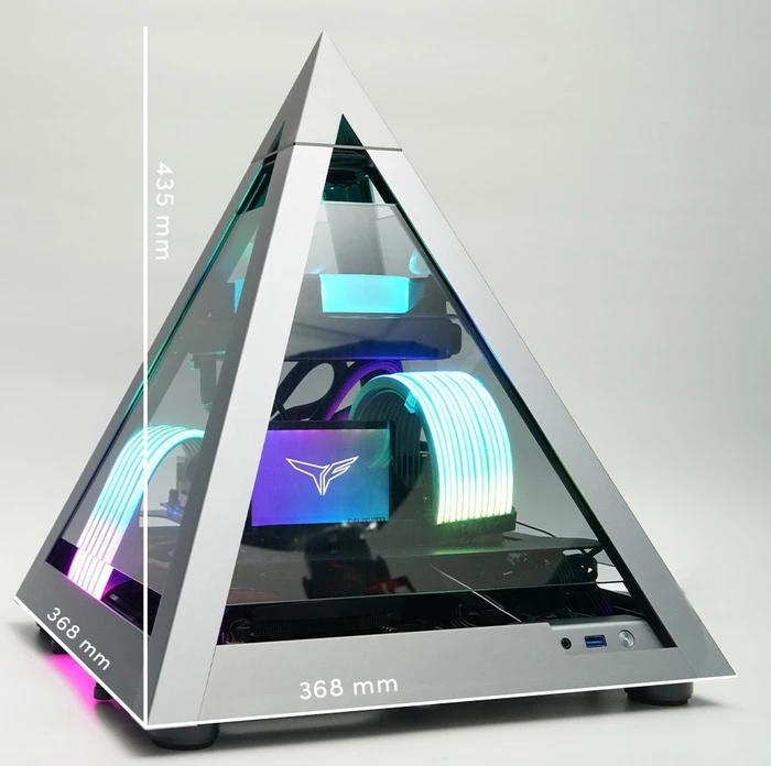 AZZA Pyramid Mini 806, Glasfenster, Mini-ITX