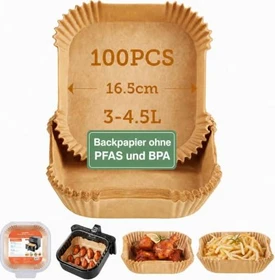 Cosori Backpapier für Heißluftfritteuse 3l-4.5l