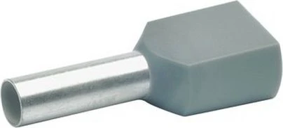 Klauke Isolierte Zwillingsaderendhülsen 2x 4mm² grau, 100 Stück