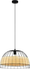 Eglo Anwick Pendelleuchte 50cm schwarz/natur