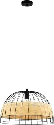 Eglo Anwick Pendelleuchte 50cm schwarz/natur