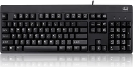 Adesso EasyTouch 630UB antimikrobielle Tastatur, schwarz, PS/2 & USB, US (AKB-630UB)