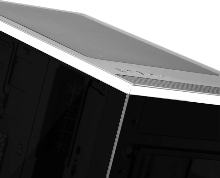 SilverStone Lucid LD01, schwarz/weiß, Glasfenster