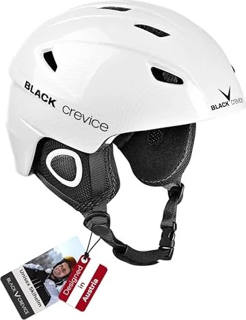Black Crevice Kitzbühel Helm carbon weiß