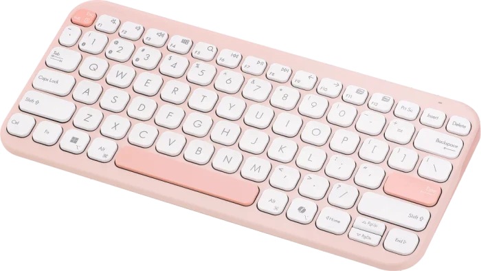 ASUS Marshmallow KW100 Compact Ultrathin Wireless, Rose Clay, mit Copilot-Taste, Bluetooth, DE