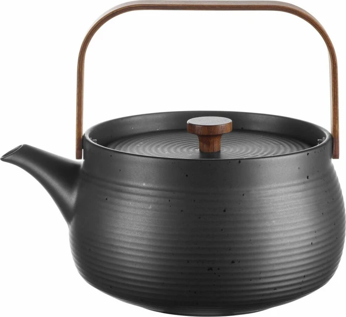 ASA Selection japandi Teekanne mit Holzgriff 1.5l schwarz