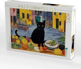 Calvendo Katze sitzt auf Esstisch