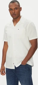 Tommy Hilfiger Regular Fit Leinenmix Hemd kurzarm ecru (Herren)