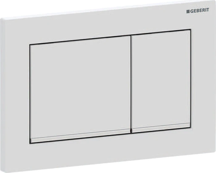 Geberit Omega30 Betätigungsplatte weiß matt/glanzverchromt/weiß matt