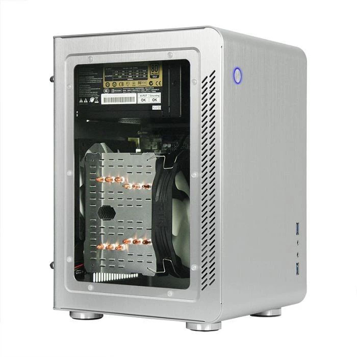 Cooltek U2 silber, Acrylfenster, Mini-ITX