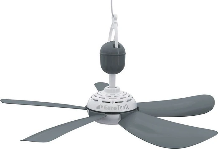 Eurotrail Faltbarer Deckenventilator grau/weiß