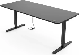 Yaasa Desk Pro elektrisch höhenverstellbarer Sitz-Steh-Schreibtisch 200x80cm dunkelgrau/schwarz